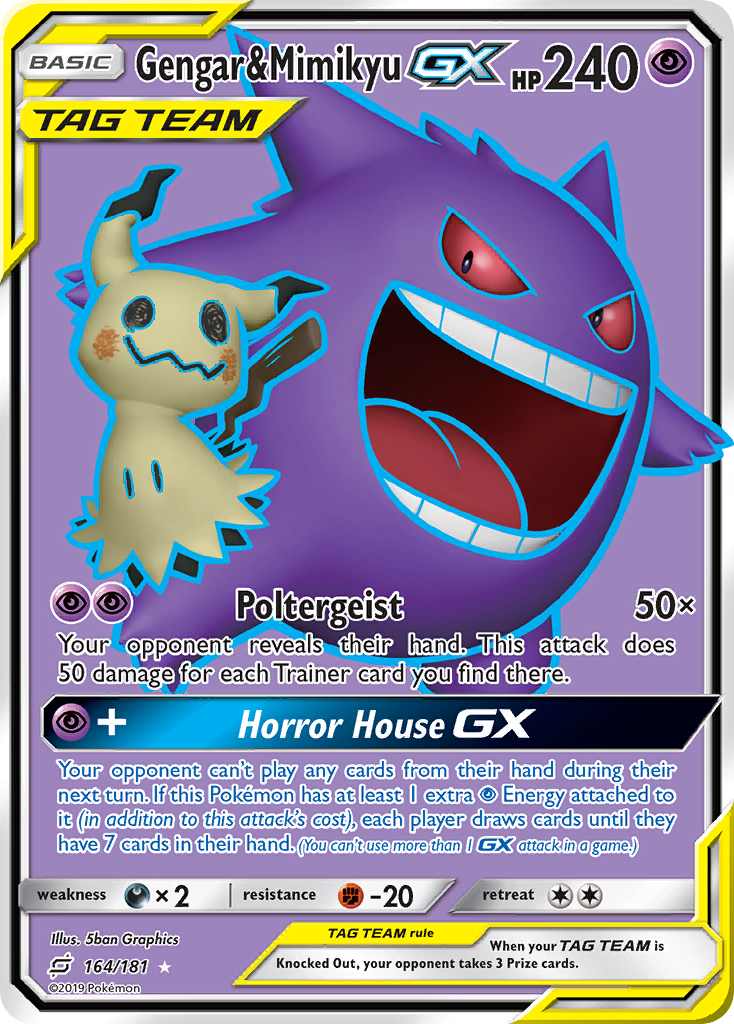 Gengar & Mimikyu GX (164/181) [Sun & Moon: Team Up] | Mega City Incorporated