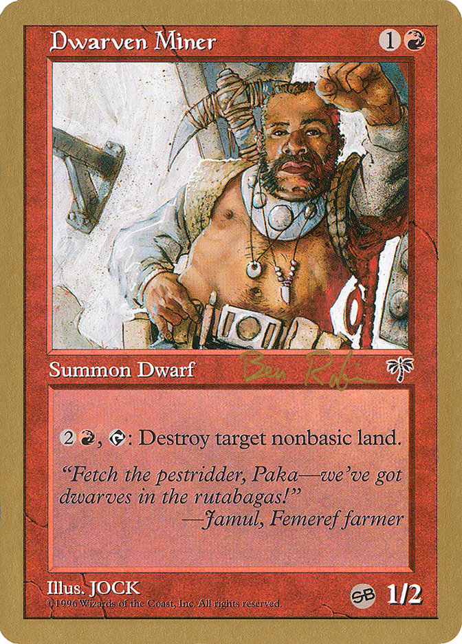 Dwarven Miner (Ben Rubin) (SB) [World Championship Decks 1998] | Mega City Incorporated