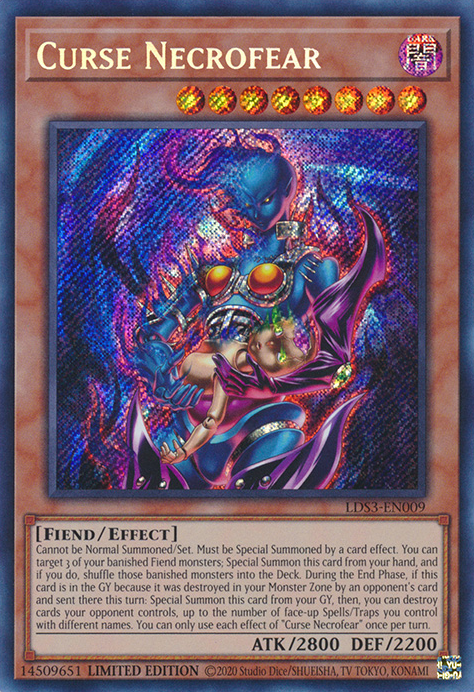 Curse Necrofear [LDS3-EN009] Secret Rare | Mega City Incorporated