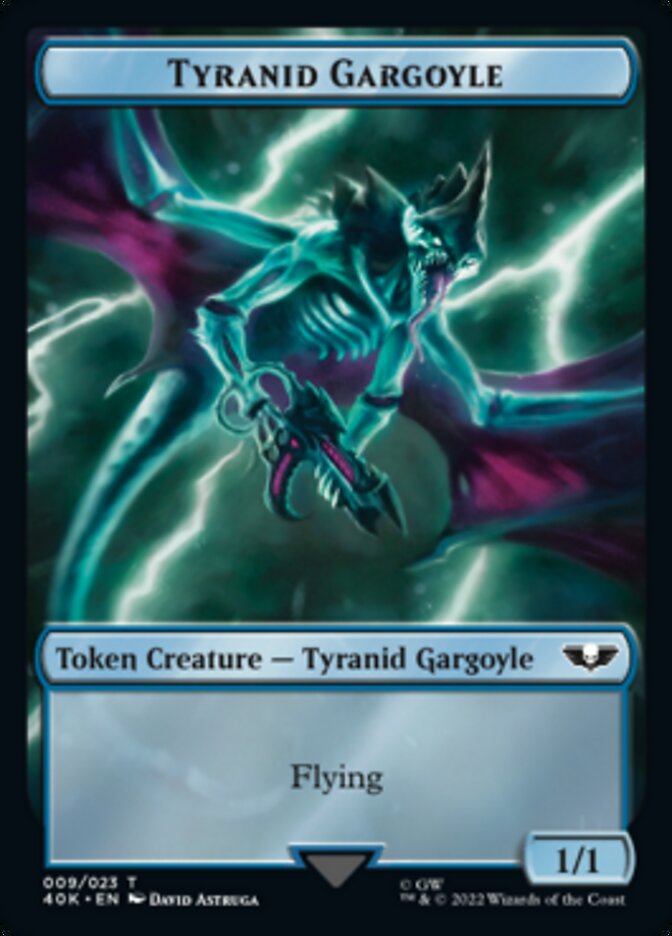 Tyranid (017) // Tyranid Gargoyle Double-sided Token (Surge Foil) [Universes Beyond: Warhammer 40,000 Tokens] | Mega City Incorporated