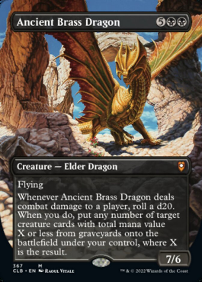 Ancient Brass Dragon (Borderless Alternate Art) [Commander Legends: Battle for Baldur's Gate] | Mega City Incorporated