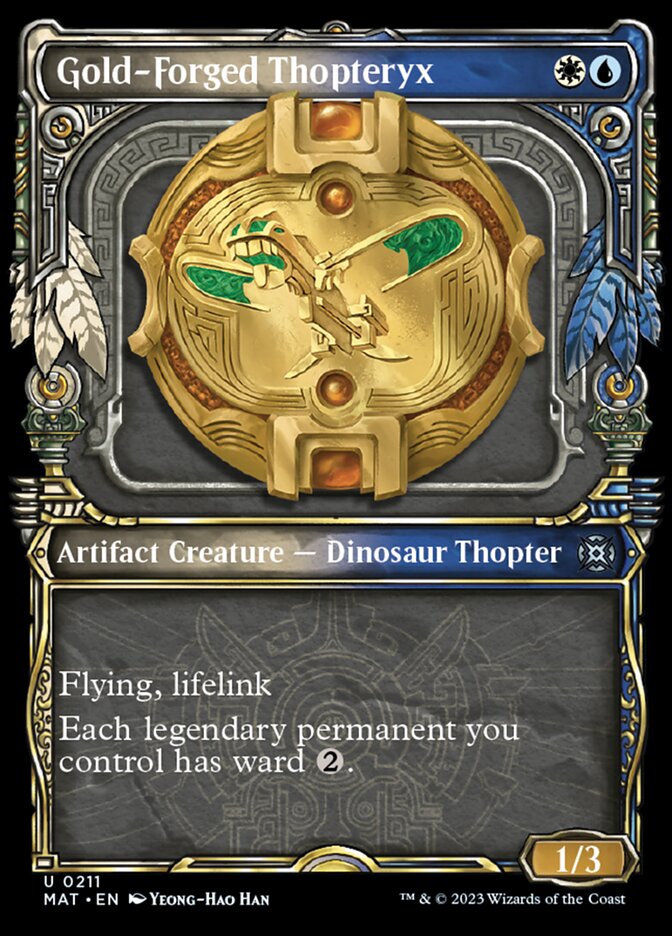 Gold-Forged Thopteryx (Showcase Halo Foil) [March of the Machine: The Aftermath] | Mega City Incorporated
