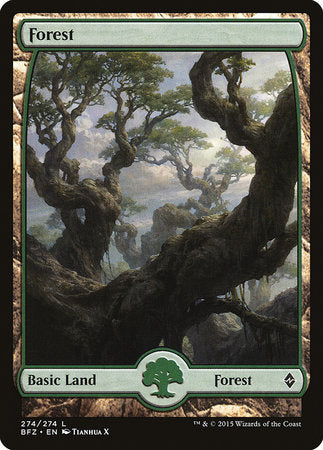 Forest (274) - Full Art [Battle for Zendikar] | Mega City Incorporated