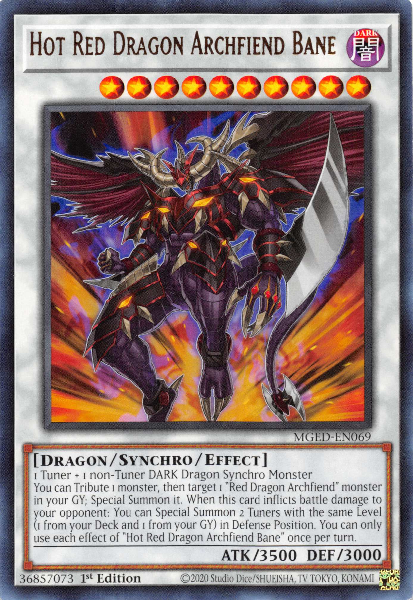 Hot Red Dragon Archfiend Bane [MGED-EN069] Rare | Mega City Incorporated