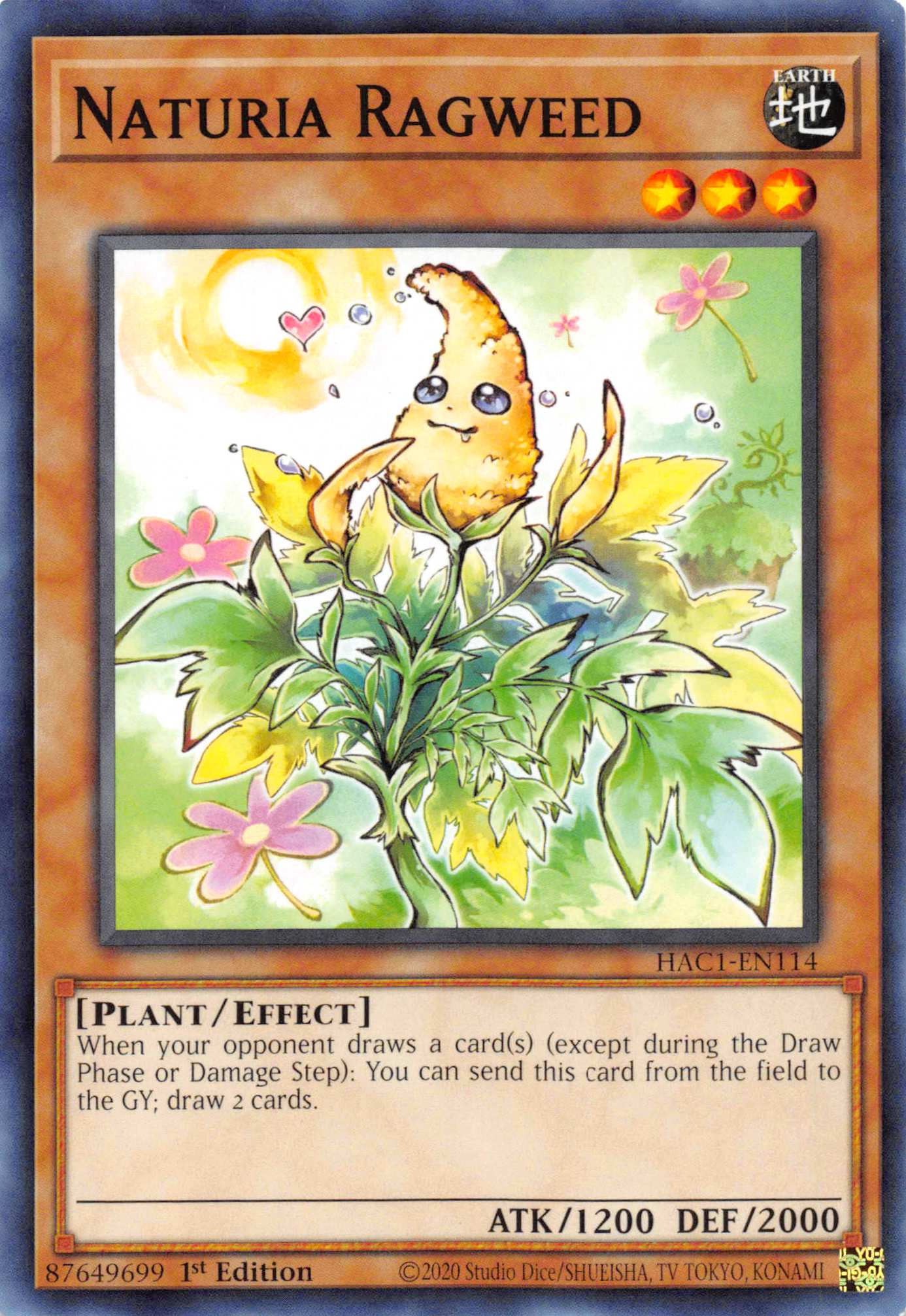 Naturia Ragweed (Duel Terminal) [HAC1-EN114] Parallel Rare | Mega City Incorporated