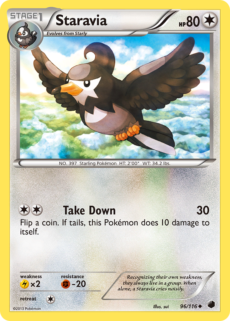 Staravia (96/116) [Black & White: Plasma Freeze] | Mega City Incorporated