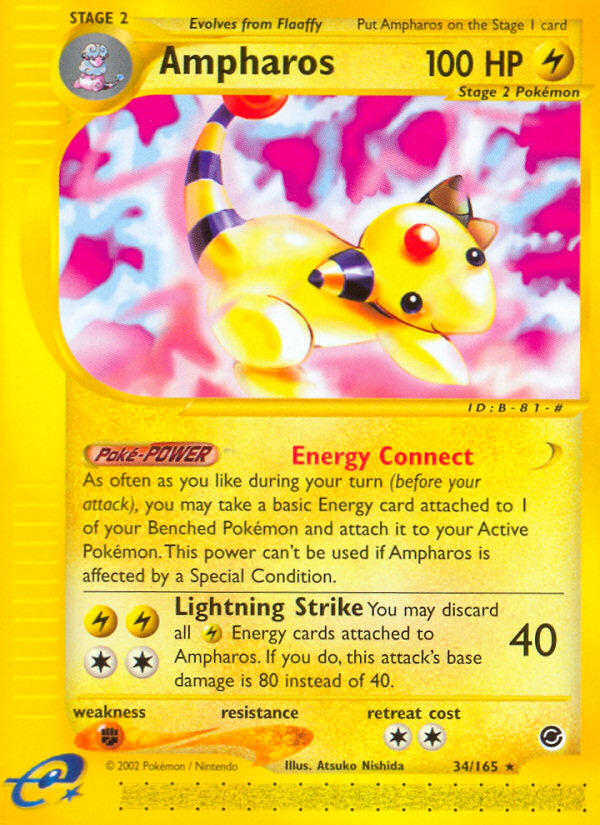 Ampharos (34/165) [Expedition: Base Set] | Mega City Incorporated