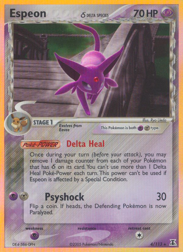 Espeon (4/113)(Delta Species) [EX: Delta Species] | Mega City Incorporated