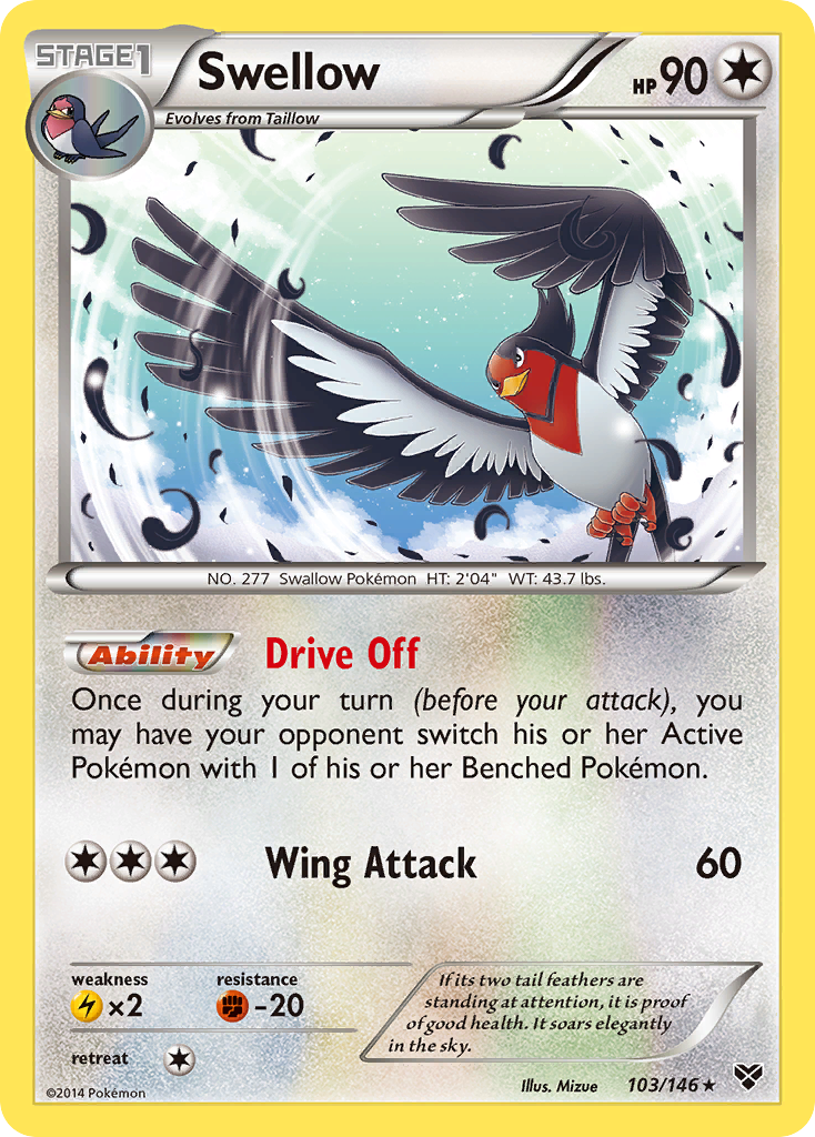 Swellow (103/146) [XY: Base Set] | Mega City Incorporated