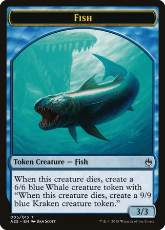 Fish // Kraken Double-sided Token [Masters 25 Tokens] | Mega City Incorporated