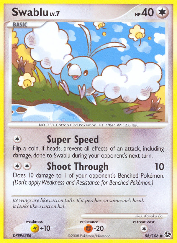 Swablu (86/106) [Diamond & Pearl: Great Encounters] | Mega City Incorporated