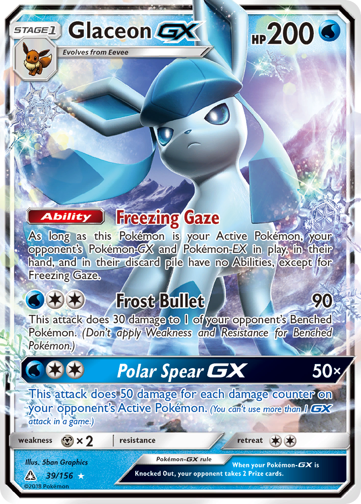 Glaceon GX (39/156) [Sun & Moon: Ultra Prism] | Mega City Incorporated