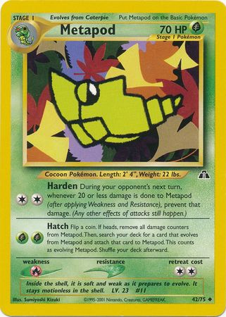 Metapod (42/75) [Neo Discovery Unlimited] | Mega City Incorporated