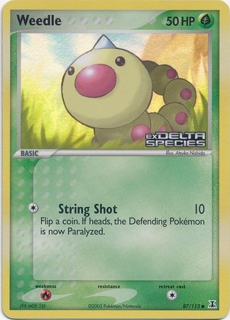 Weedle (87/113) (Stamped) [EX: Delta Species] | Mega City Incorporated