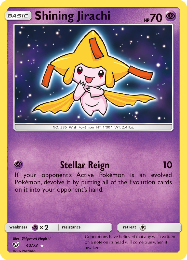 Shining Jirachi (42/73) [Sun & Moon: Shining Legends] | Mega City Incorporated