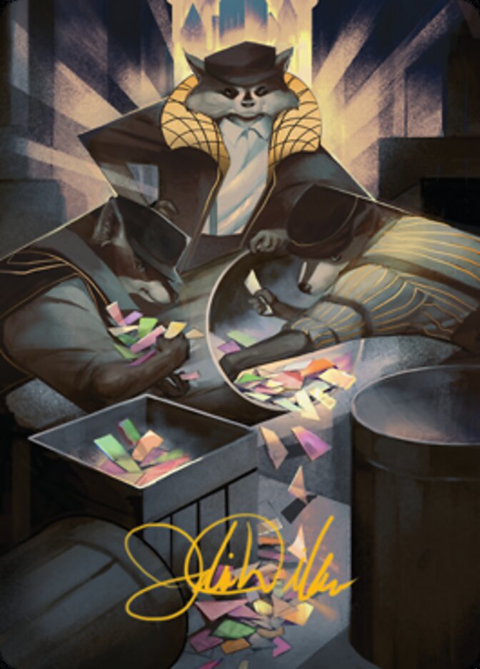 Masked Bandits Art Card (Gold-Stamped Signature) [Streets of New Capenna Art Series] | Mega City Incorporated