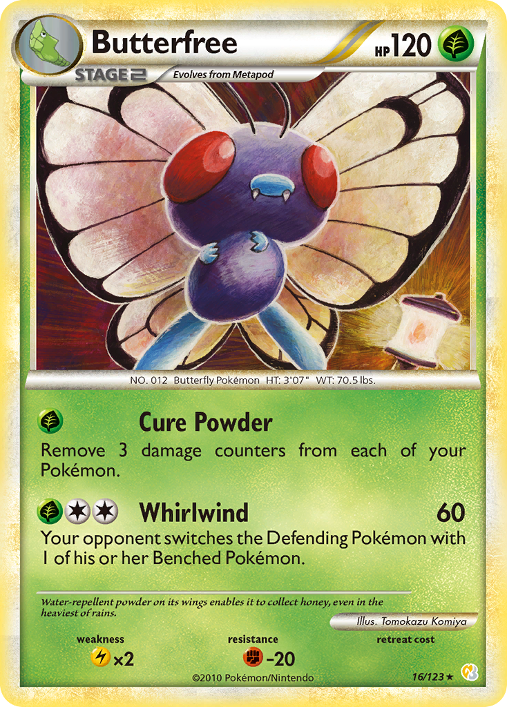 Butterfree (16/123) [HeartGold & SoulSilver: Base Set] | Mega City Incorporated