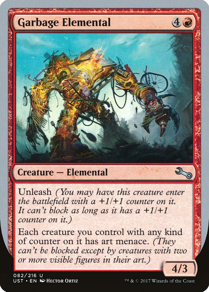 Garbage Elemental (4/3 Creature) [Unstable] | Mega City Incorporated