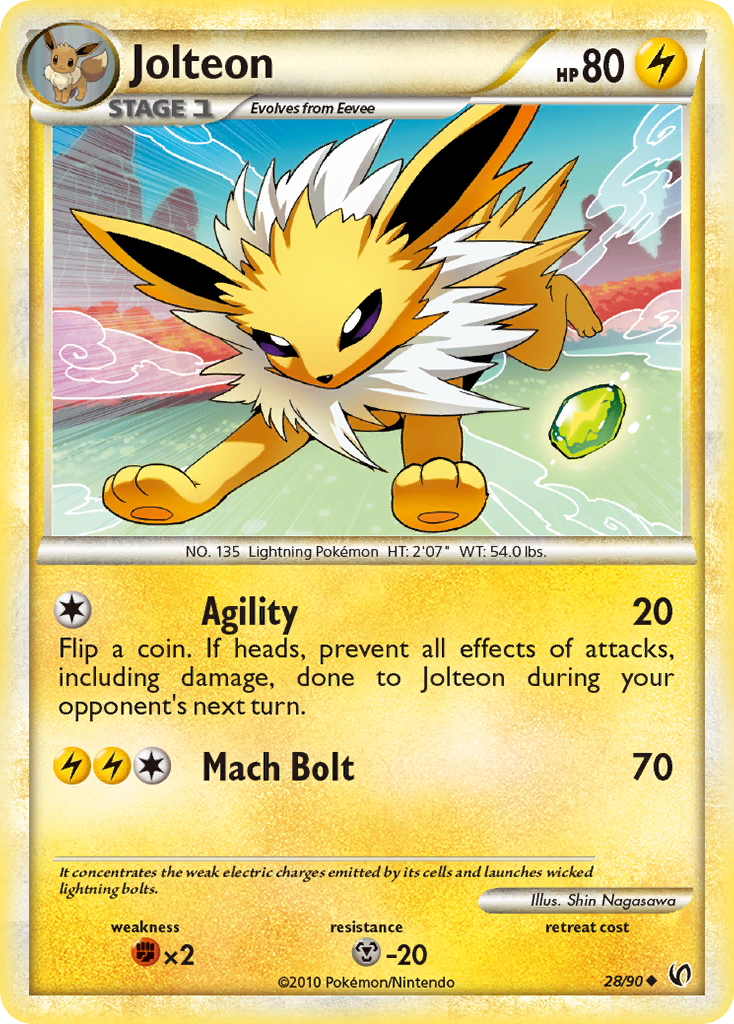 Jolteon (28/90) [HeartGold & SoulSilver: Undaunted] | Mega City Incorporated