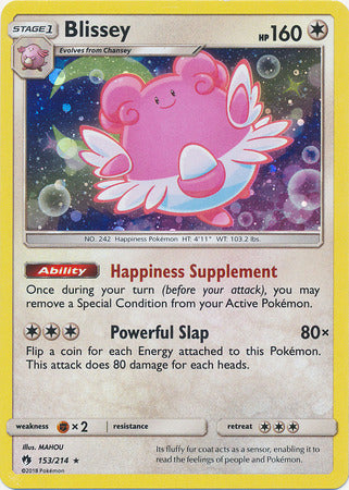 Blissey (153/214) (Cosmos Holo) [Sun & Moon: Lost Thunder] | Mega City Incorporated