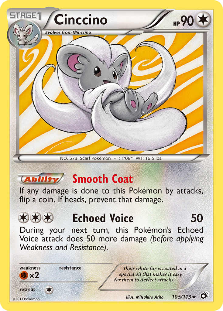 Cinccino (105/113) [Black & White: Legendary Treasures] | Mega City Incorporated