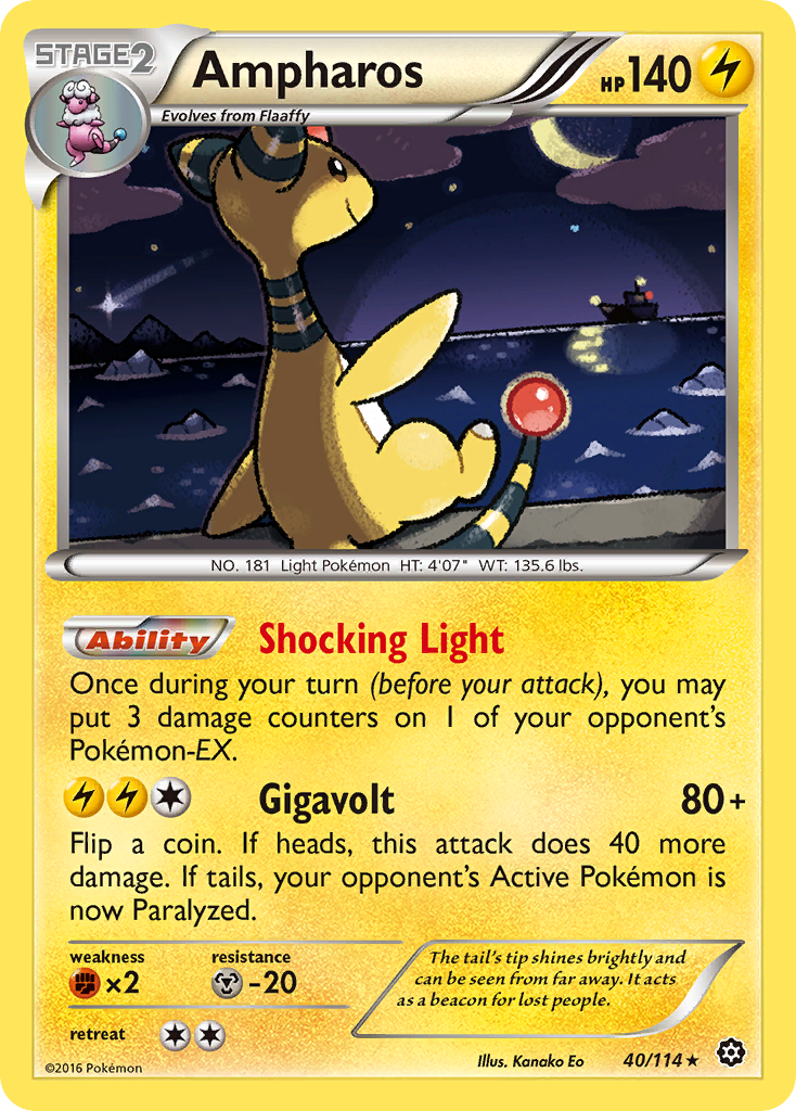 Ampharos (40/114) [XY: Steam Siege] | Mega City Incorporated