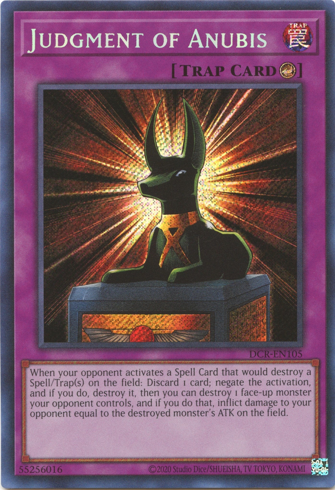 Judgment of Anubis (25th Anniversary) [DCR-EN105] Secret Rare | Mega City Incorporated