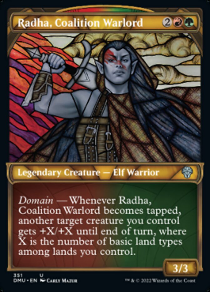 Radha, Coalition Warlord (Showcase Textured) [Dominaria United] | Mega City Incorporated