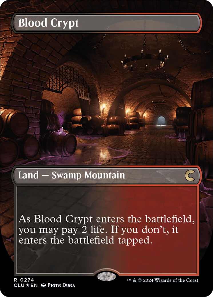 Blood Crypt (Borderless) [Ravnica: Clue Edition] | Mega City Incorporated