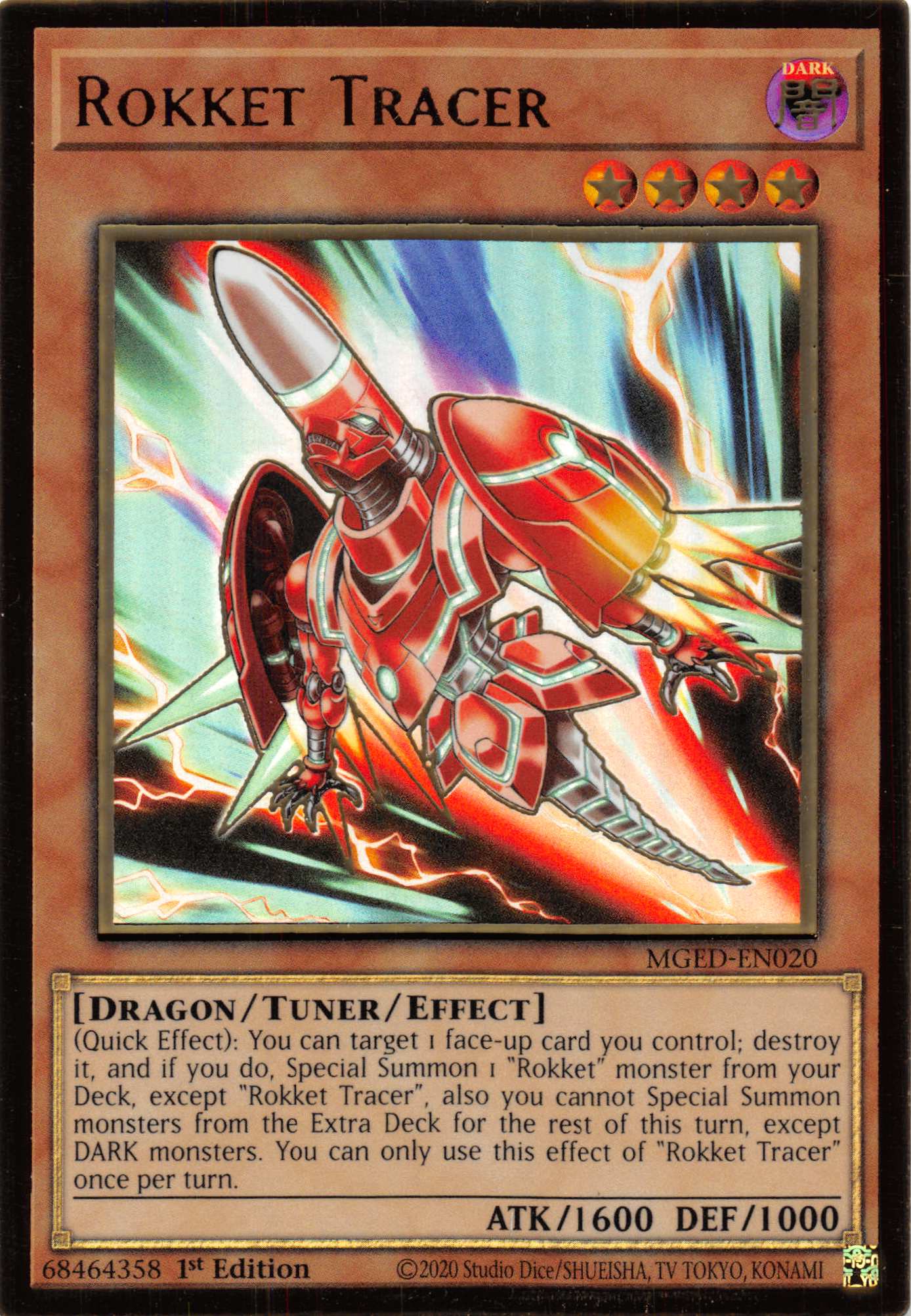 Rokket Tracer [MGED-EN020] Gold Rare | Mega City Incorporated