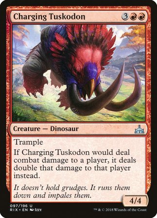 Charging Tuskodon [Rivals of Ixalan] | Mega City Incorporated