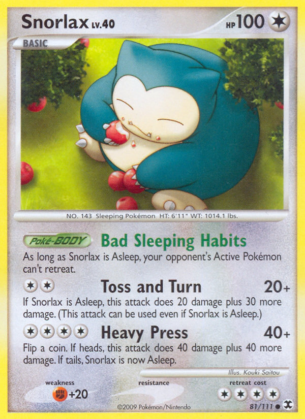 Snorlax (81/111) [Platinum: Rising Rivals] | Mega City Incorporated