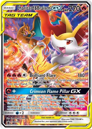 Charizard & Braixen GX (SM230) (Jumbo Card) [Sun & Moon: Black Star Promos] | Mega City Incorporated