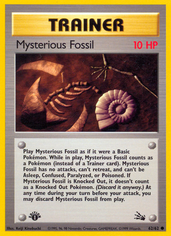 Mysterious Fossil (62/62) [Fossil 1st Edition] | Mega City Incorporated