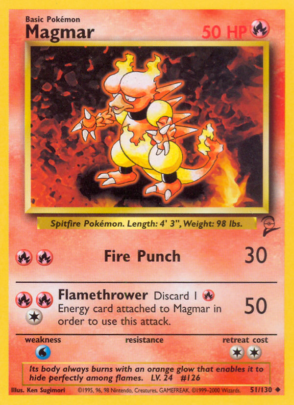 Magmar (51/130) [Base Set 2] | Mega City Incorporated