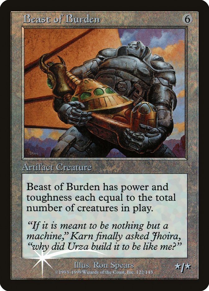 Beast of Burden (Misprinted) [Urza's Legacy Promos] | Mega City Incorporated