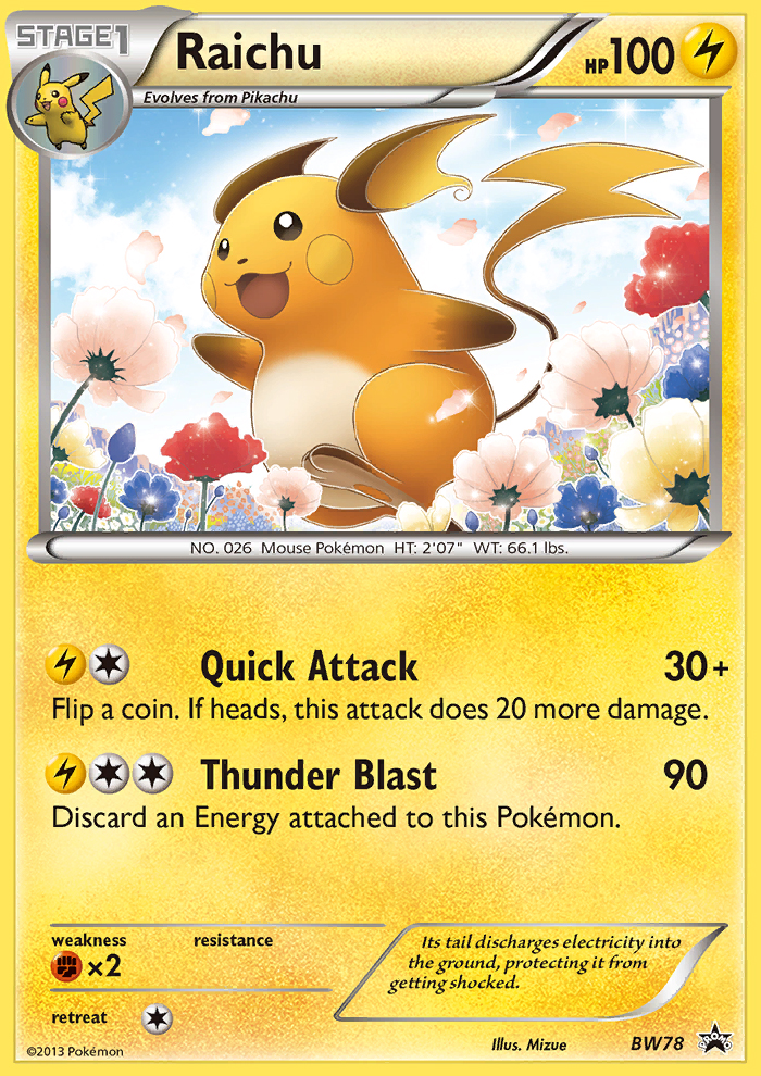 Raichu (BW78) [Black & White: Black Star Promos] | Mega City Incorporated