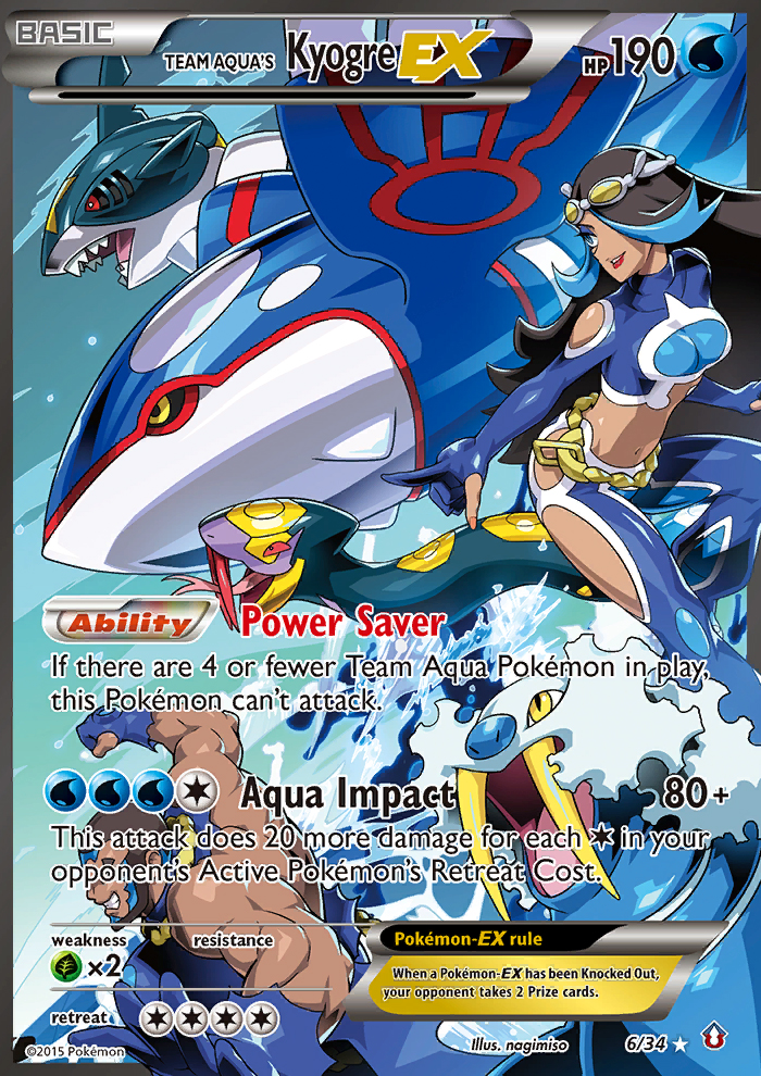 Team Aqua's Kyogre EX (6/34) [XY: Double Crisis] | Mega City Incorporated