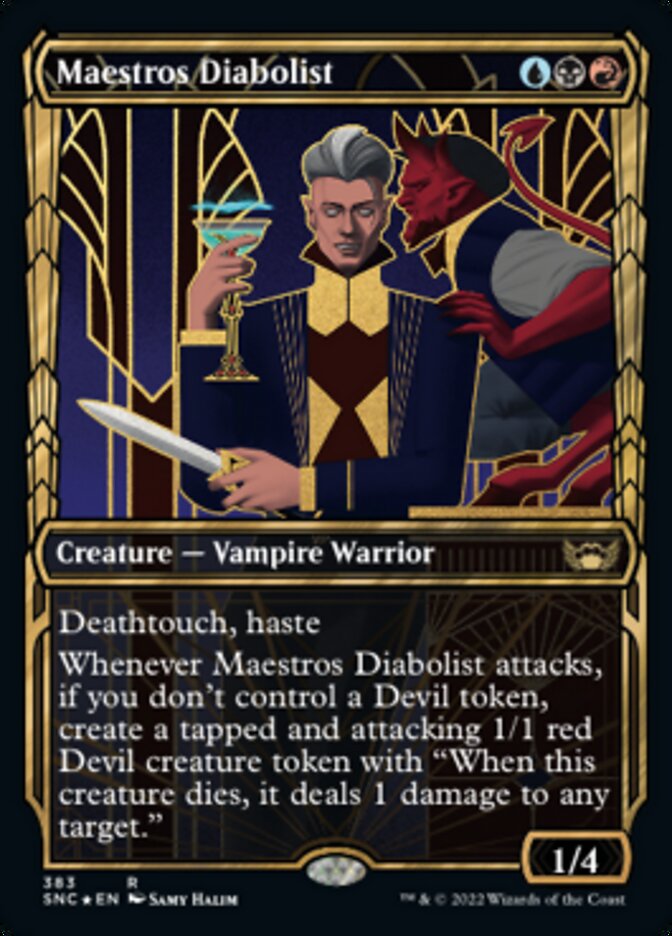 Maestros Diabolist (Showcase Golden Age Gilded Foil) [Streets of New Capenna] | Mega City Incorporated