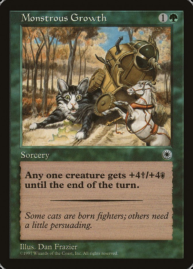 Monstrous Growth (With Flavor Text) [Portal] | Mega City Incorporated