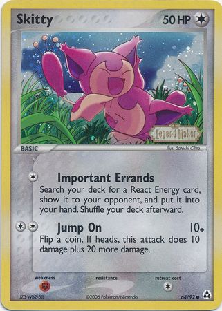 Skitty (64/92) (Stamped) [EX: Legend Maker] | Mega City Incorporated