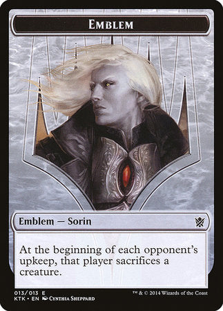 Emblem - Sorin, Solemn Visitor [Khans of Tarkir Tokens] | Mega City Incorporated