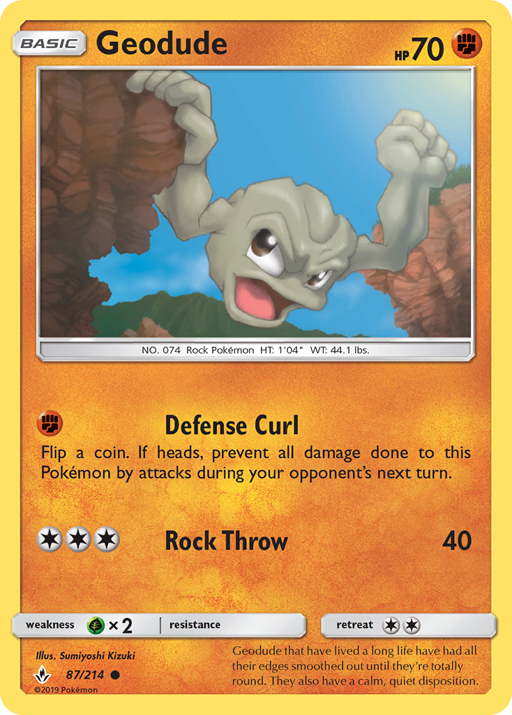 Geodude (87/214) [Sun & Moon: Unbroken Bonds] | Mega City Incorporated