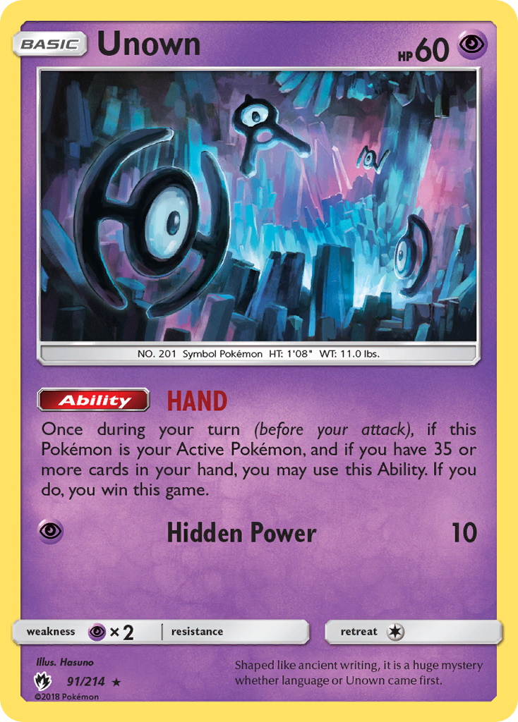 Unown (91/214) [Sun & Moon: Lost Thunder] | Mega City Incorporated