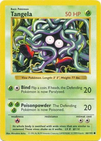 Tangela (66/102) [Base Set Shadowless Unlimited] | Mega City Incorporated