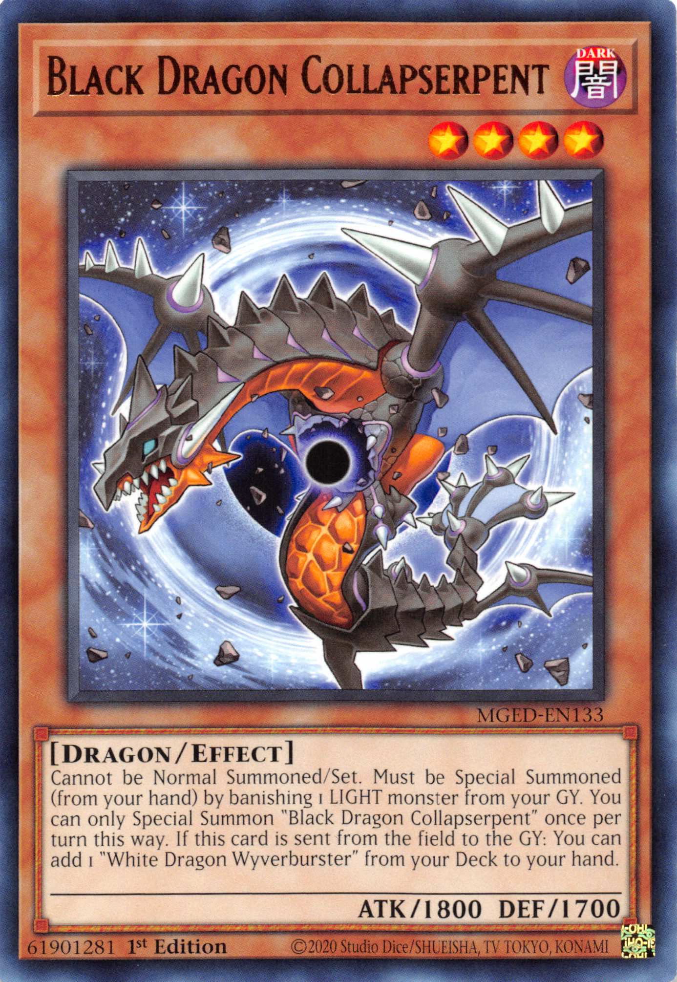 Black Dragon Collapserpent [MGED-EN133] Rare | Mega City Incorporated