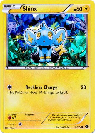 Shinx (43/99) (Cracked Ice Holo) (Blister Exclusive) [Black & White: Next Destinies] | Mega City Incorporated