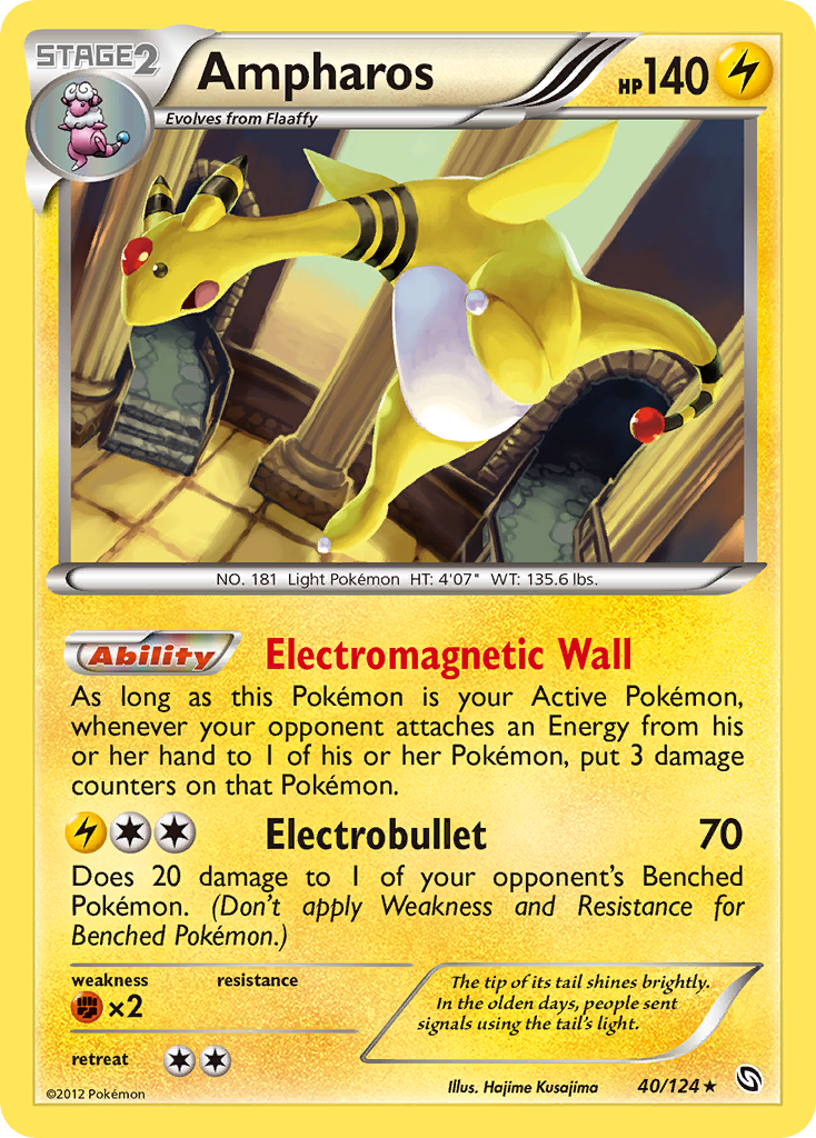 Ampharos (40/124) [Black & White: Dragons Exalted] | Mega City Incorporated