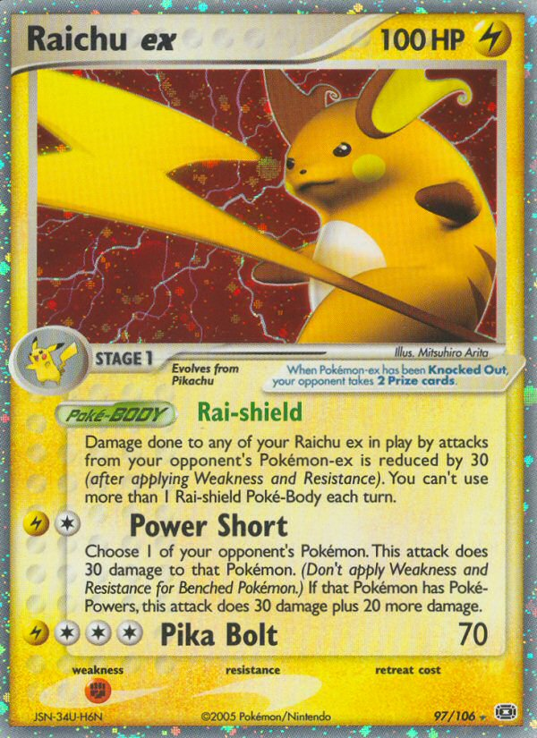 Raichu ex (97/106) [EX: Emerald] | Mega City Incorporated