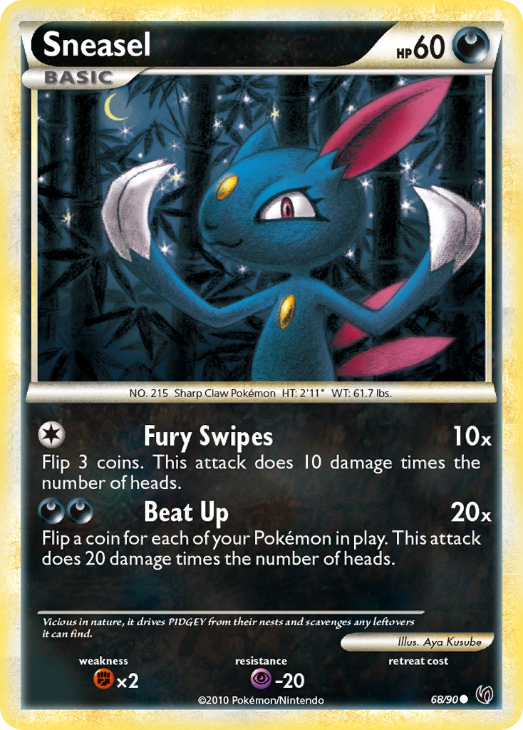Sneasel (68/90) [HeartGold & SoulSilver: Undaunted] | Mega City Incorporated